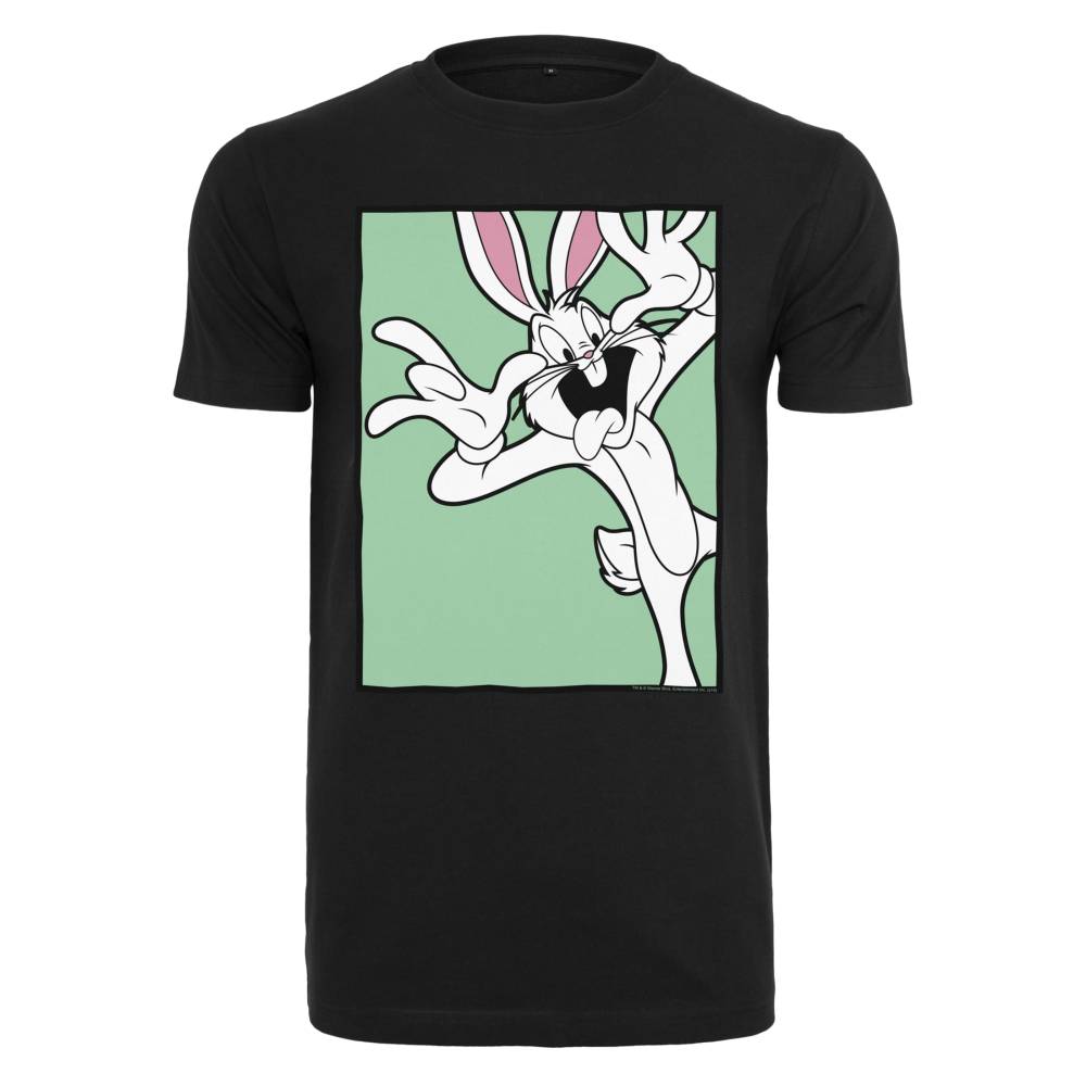 Merchcode Looney Tunes - Bugs Bunny Funny Face Herren TShirt - Schwarz